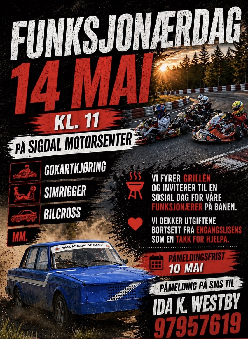 Funksjonærdag 14.mai 2026